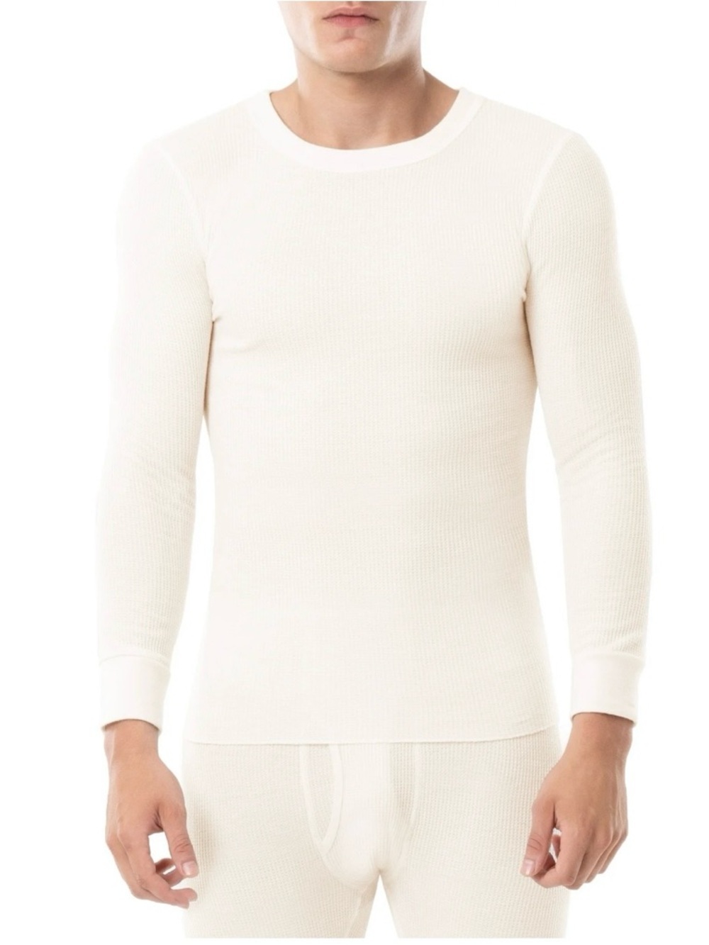 Fruit of the Loom Men's Thermal Waffle Crew Top